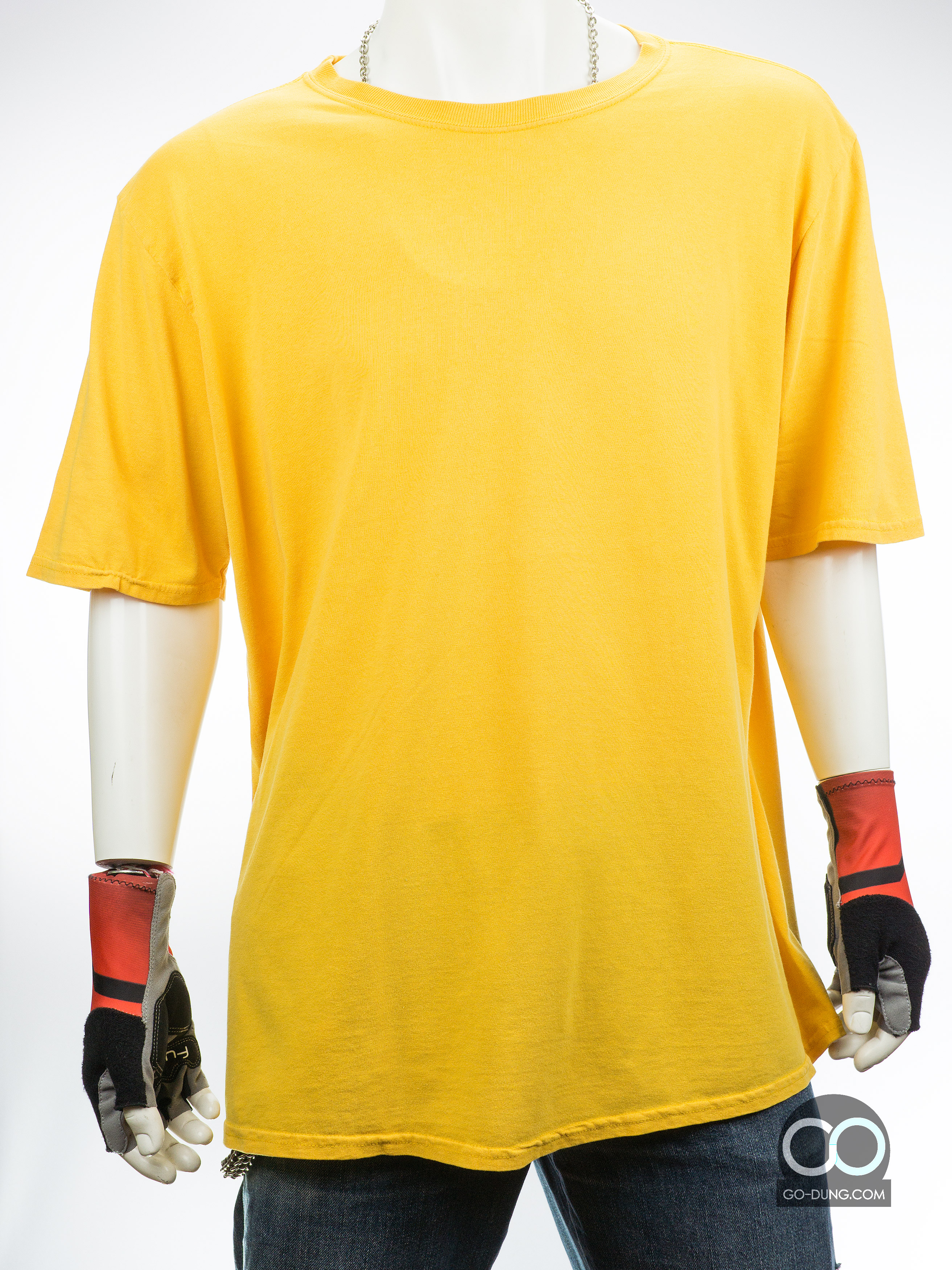 เสื้อยืดมือสอง สีพื้นเหลือง ผ้า 100 คอตตอน