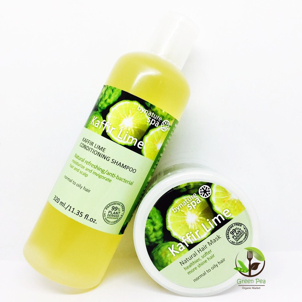 คอนดิชันเนอร์และครีมหมักผมมะกรูดสูตรเข้มข้น Conditioning Shampoo&Kafirr Lime Natural Hair mask by nature