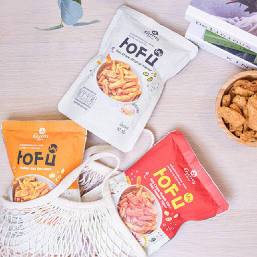 Greens Clean Tofu Soy Chips ขนมโปรตีน ถั่วเหลือง กรอบ 30 กรัม ฟองเต้าหู้กรอบ ไม่มีน้ำตาล KETO กรีนส์ คลีน