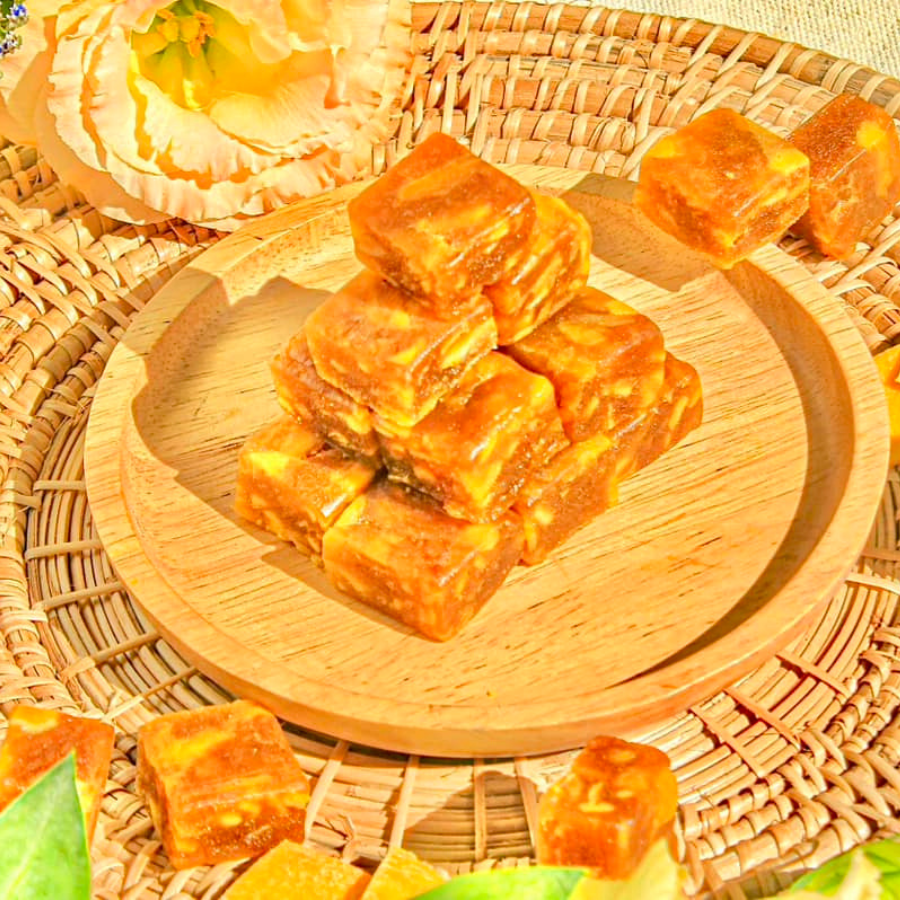 Greenpea Real Fruit มะม่วงคิ้วบ์ และ สับปะรดคิ้วบ์ เนื้อผลไม้ พอดีคำ เปรี้ยวอมหวาน หนึบหนับ ทานง่าย กรีนพี