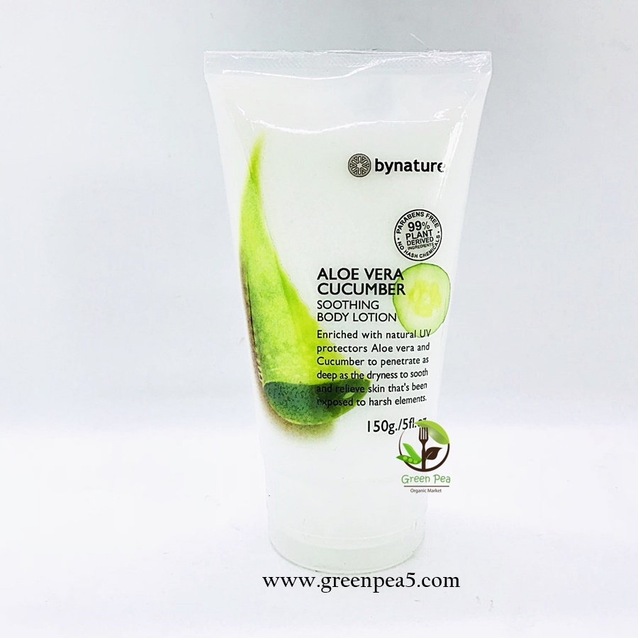 bynature เจลล้างหน้า ว่านหางจระเข้-แตงกวา 150g.Aloe Vera & Cucumber Facial Cleansing Gel