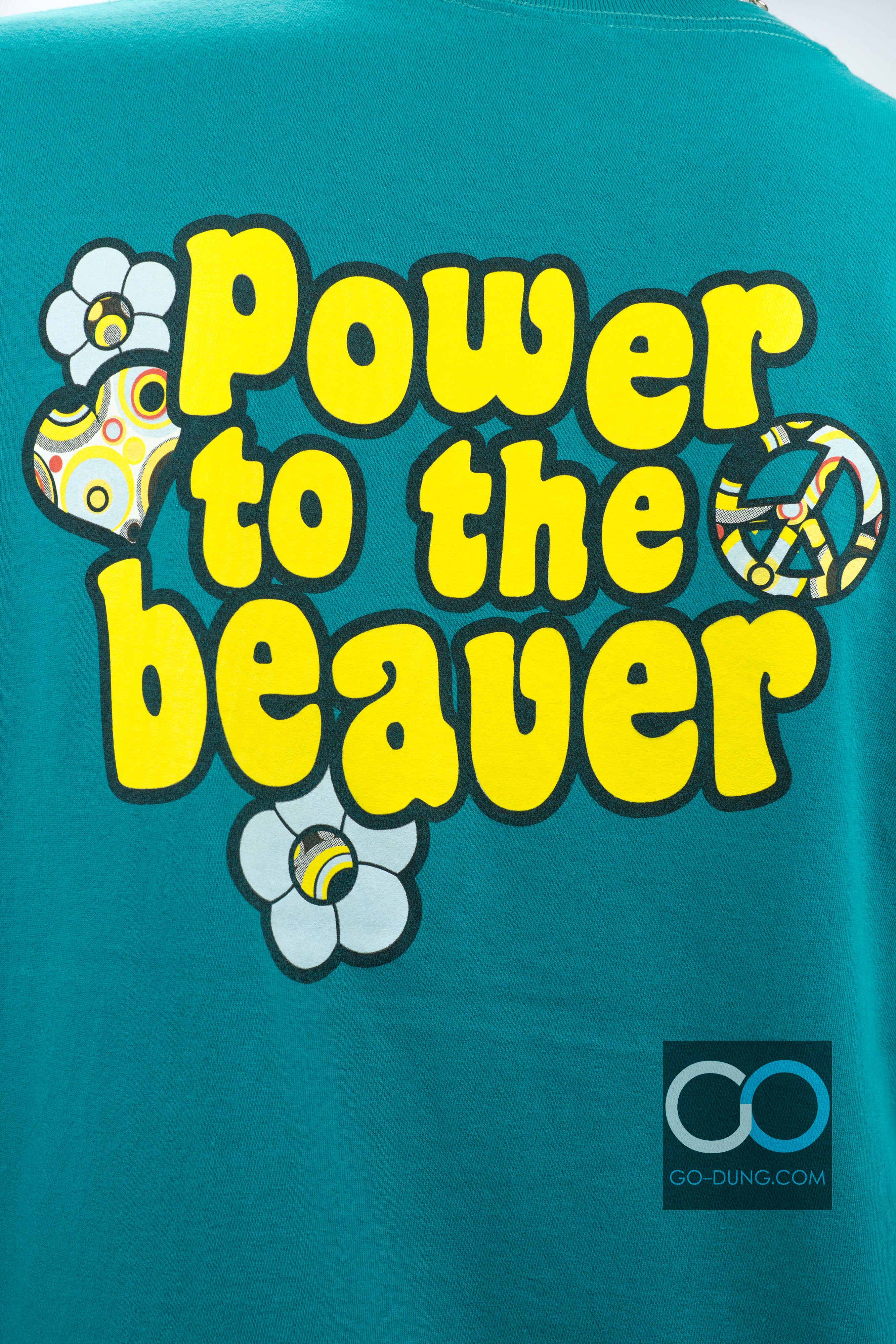 เสื้อ USA แท้ GILDAN : POWER TO THE BEAVER ผ้า 100 คอตตอน