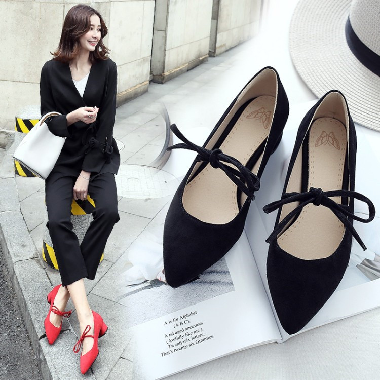 Preorder รองเท้าส้นเตี้ย 31-46 รหัส Y-7983