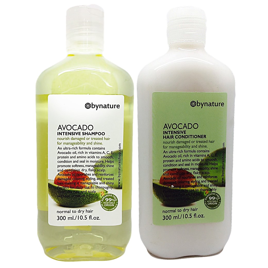 แชมพู+ครีมนวดผม อะโวคาโด,Avocado Intensive For Hair สำหรับผมแห้งเสียให้ดูมีน้ำหนัก นุ่มสลวย