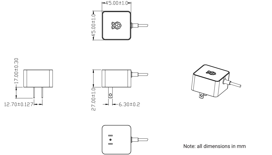 Raspberry Pi Official Power Adapter 5V3A