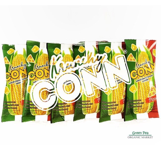 [แพค 6ซอง] เมล็ดข้าวโพดหวานอบกรอบ มี3รส Krunchy Corn , 15g.X6 ซอง