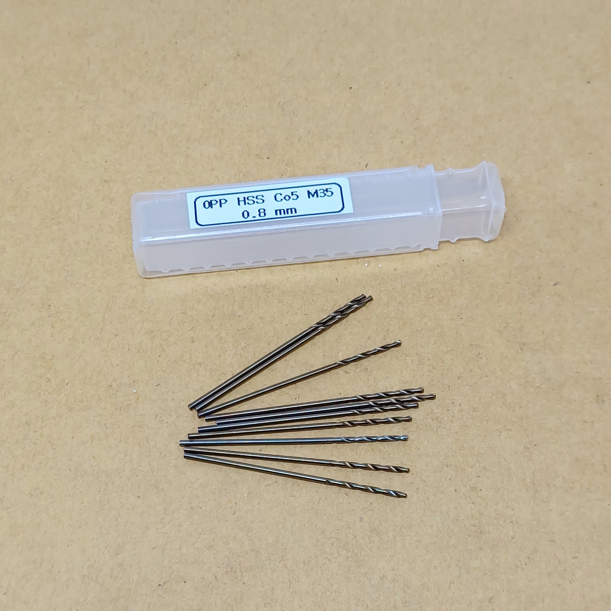 [OPP] ดอกสว่านโคบอลต์ HSS Co5 M35 ขนาด 0.6-0.9 mm แพ็ค10 ดอกสว่านเจาะสแตนเลส เหล็ก