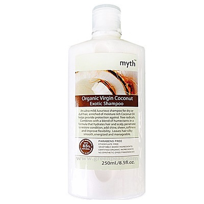 MYTH แชมพูน้ำมันมะพร้าว ออร์แกนิก 250 ml. /Organic Virgin Coconut Exotic Shampoo