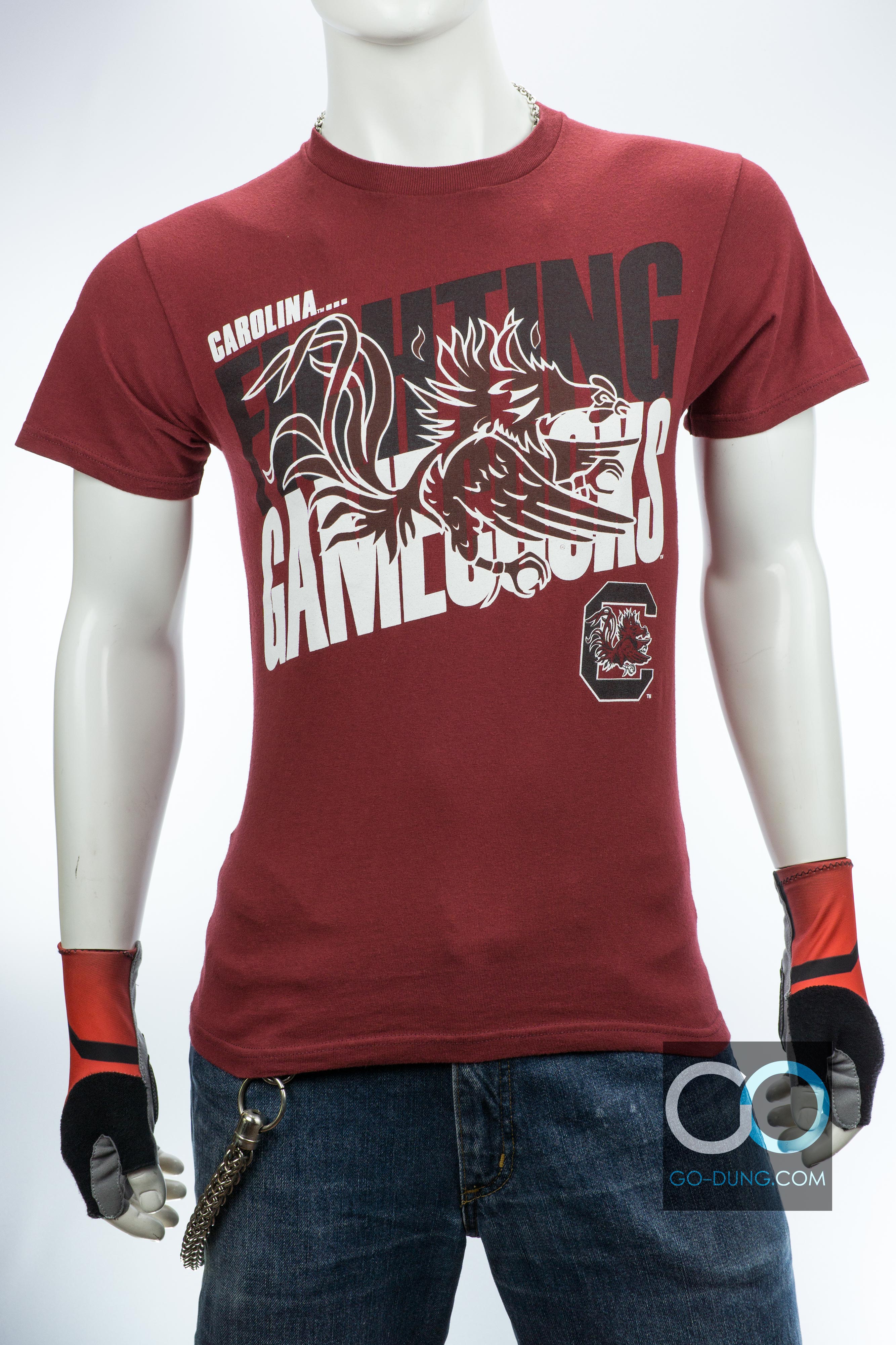 เสื้อยืดอเมริกันฟุตบอล มือสอง MAJESTIC : GAMECOCKS CAROLINA FIGHTING ผ้า 100 คอตตอน