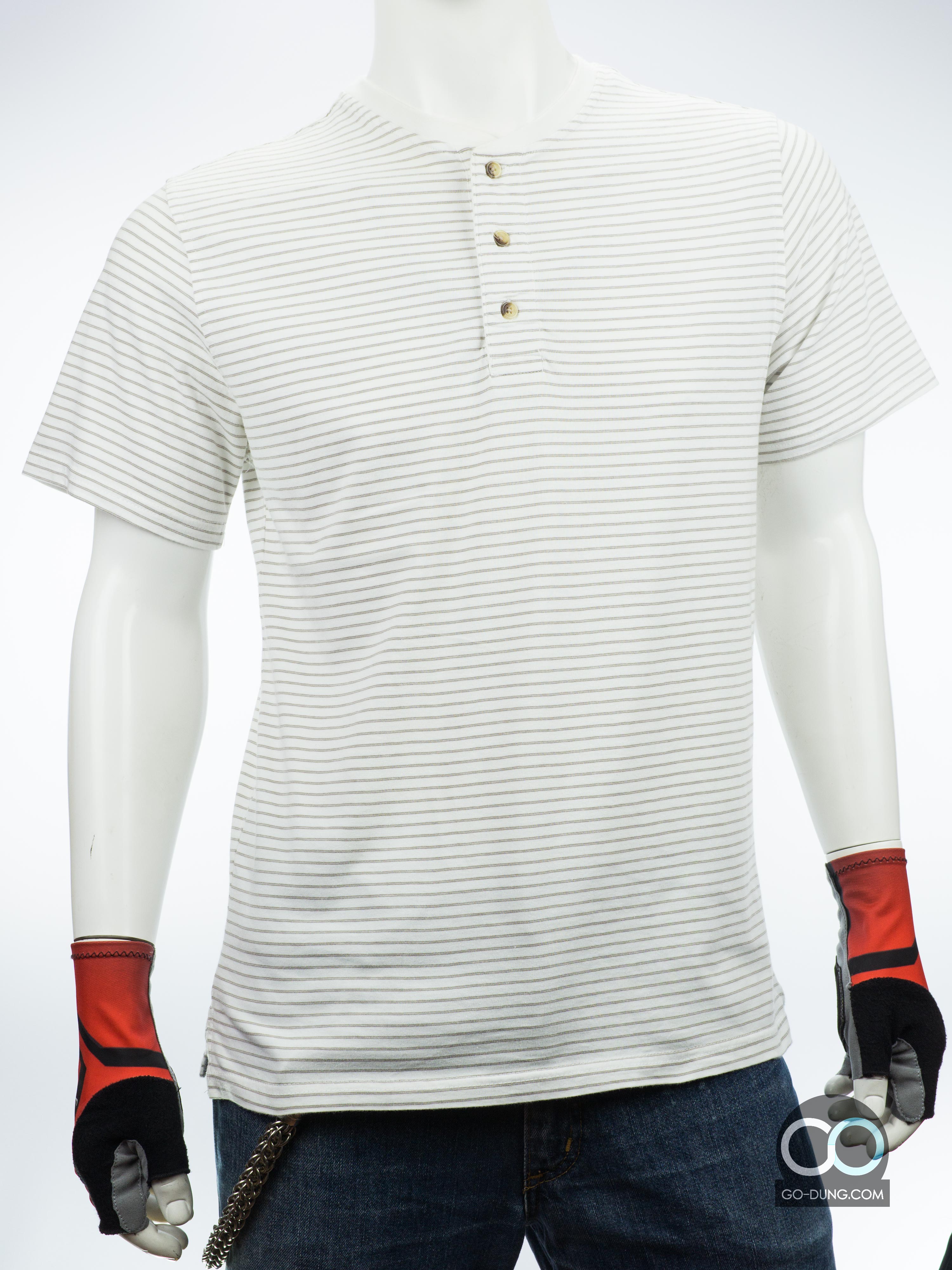 เสื้อยืดมือสอง PURITAN เสื้อลาย มีกระดุมหน้าอก ผ้า 100 คอตตอน