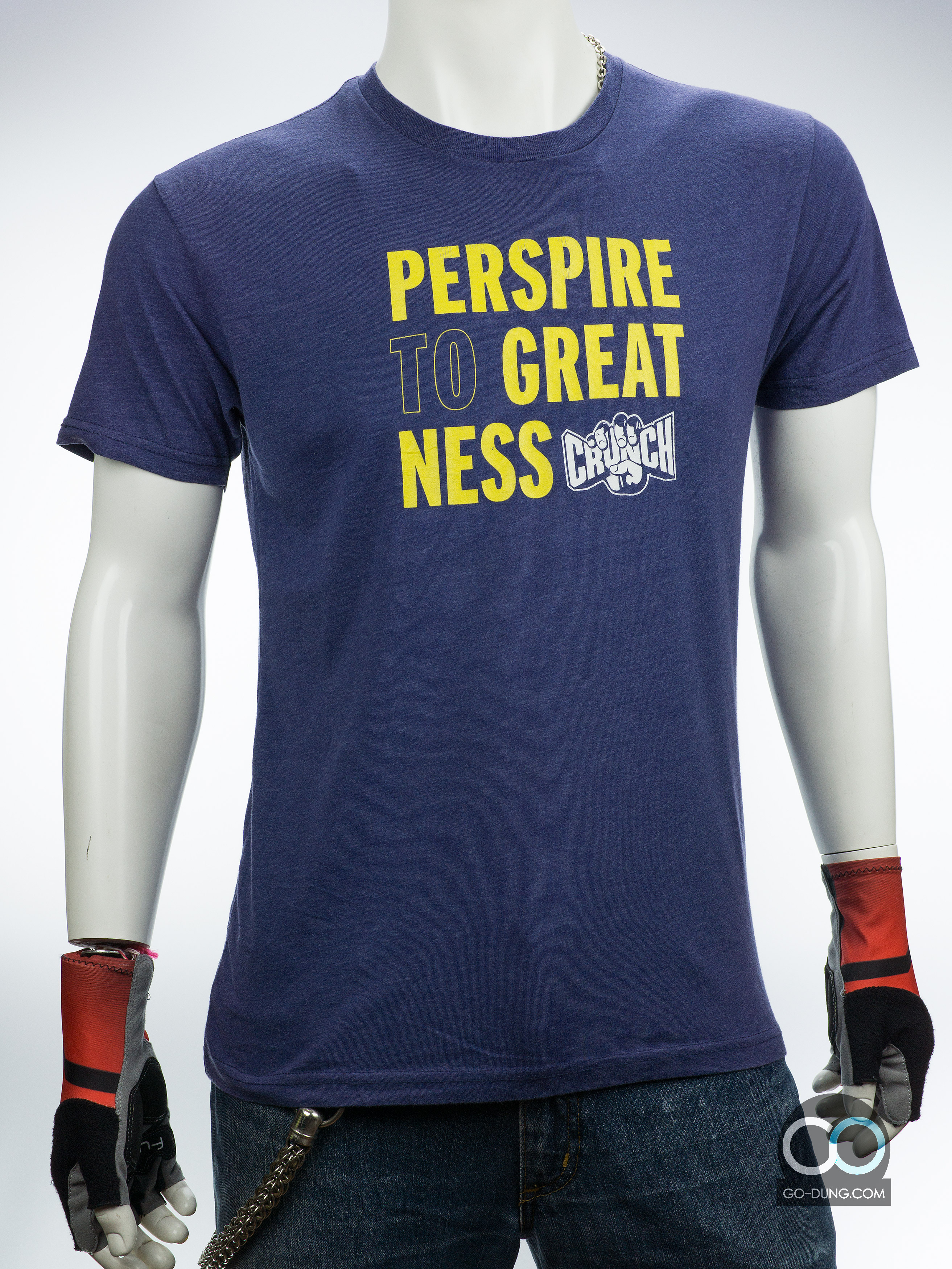เสื้อยืดมือสอง PERSPIRE TO GREAT NESS CRUNCH ผ้า 100 คอตตอน