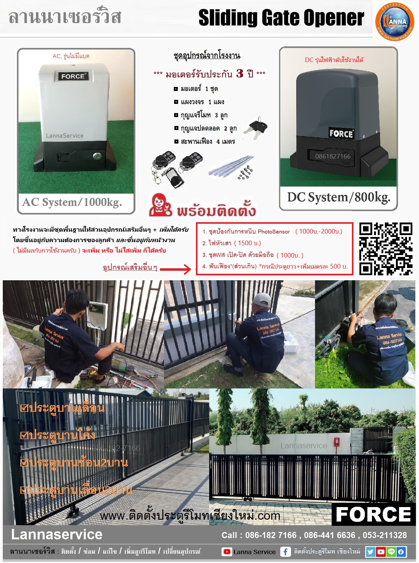 FORCE-DCไฟดับใช้งานได้ 900kg. (พร้อมติดตั้ง)