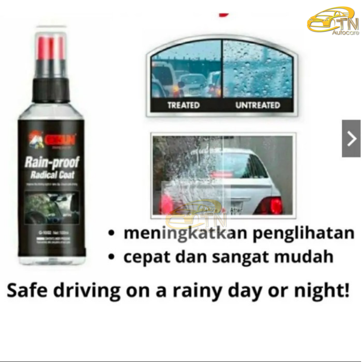 GETSUN Rain-Proof Radical Coat น้ำยาเคลือบกระจก เสปรย์เคลือบกระจกกันน้ำ 100 ml.