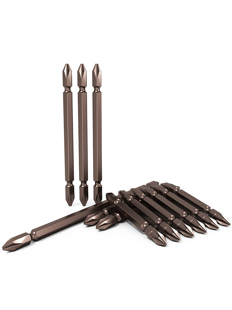 OPP ดอกไขควงสว่าน หัวแฉก(+) PH2 และหัวแบน(-) 1x6 mm. วัสดุเหล็ก S2 ชุด 10 ดอก