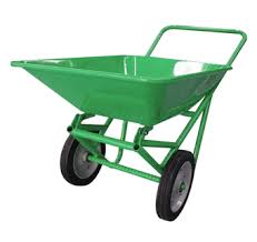 รถเข็นปูนสีเขียว ล้อคู่