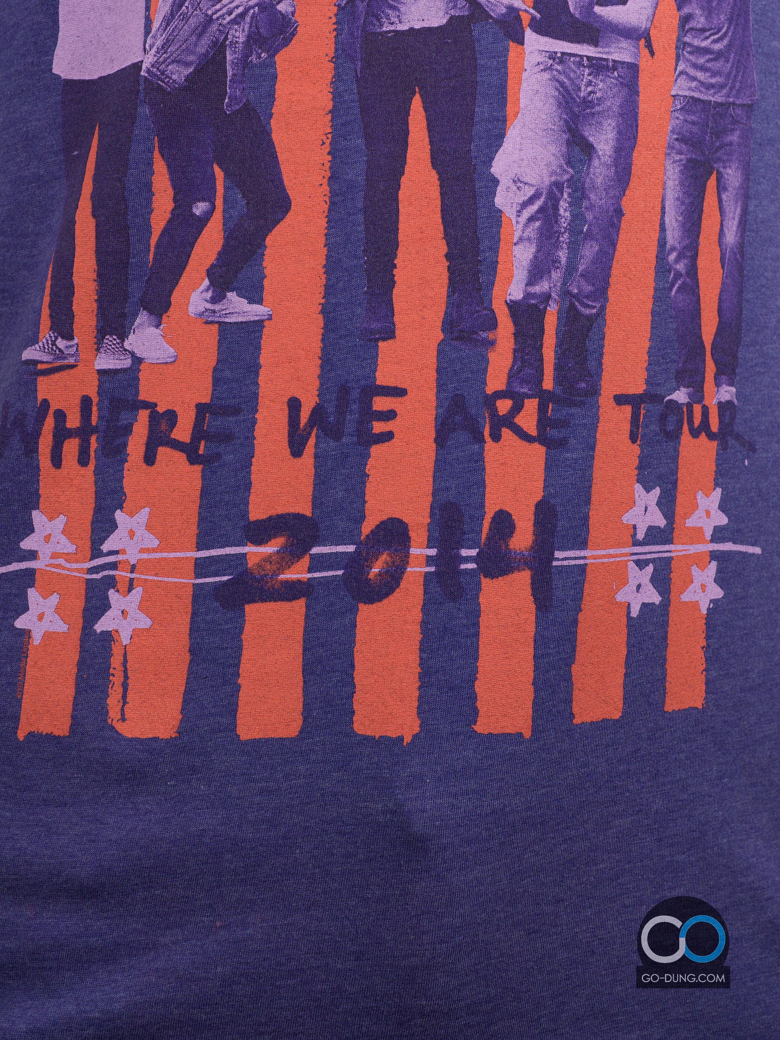 เสื้อวงมือสอง OPTIMA : ONE DIRECTION WHERE WE ARE TOUR 2014 ผ้าบาง ผ้า 50/50