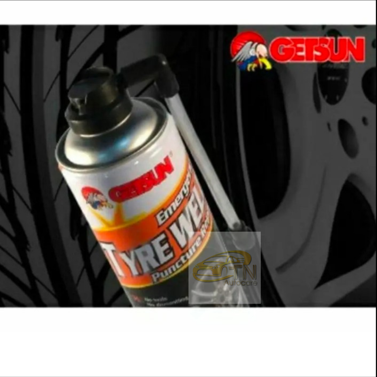 GETSUN Tire Weld สเปรย์เติมลมยางฉุกเฉิน สเปย์เติมลม สำหรับรถไม่มียางใน 450 ml.