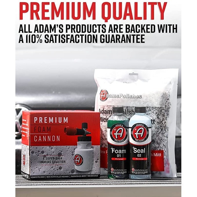 Adam's Seal 02 (16 oz/473 ml) ผลิตภัณฑ์น้ำยา Adam's Seal 02 สำหรับช่วยไล่เม็ดน้ำและเคลือบเงารถยนต์