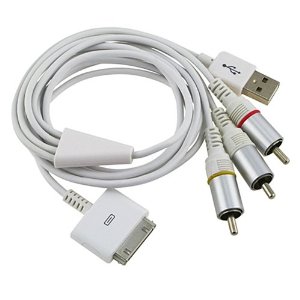 AV Cable with USB Connector for Apple iPad & iPhone