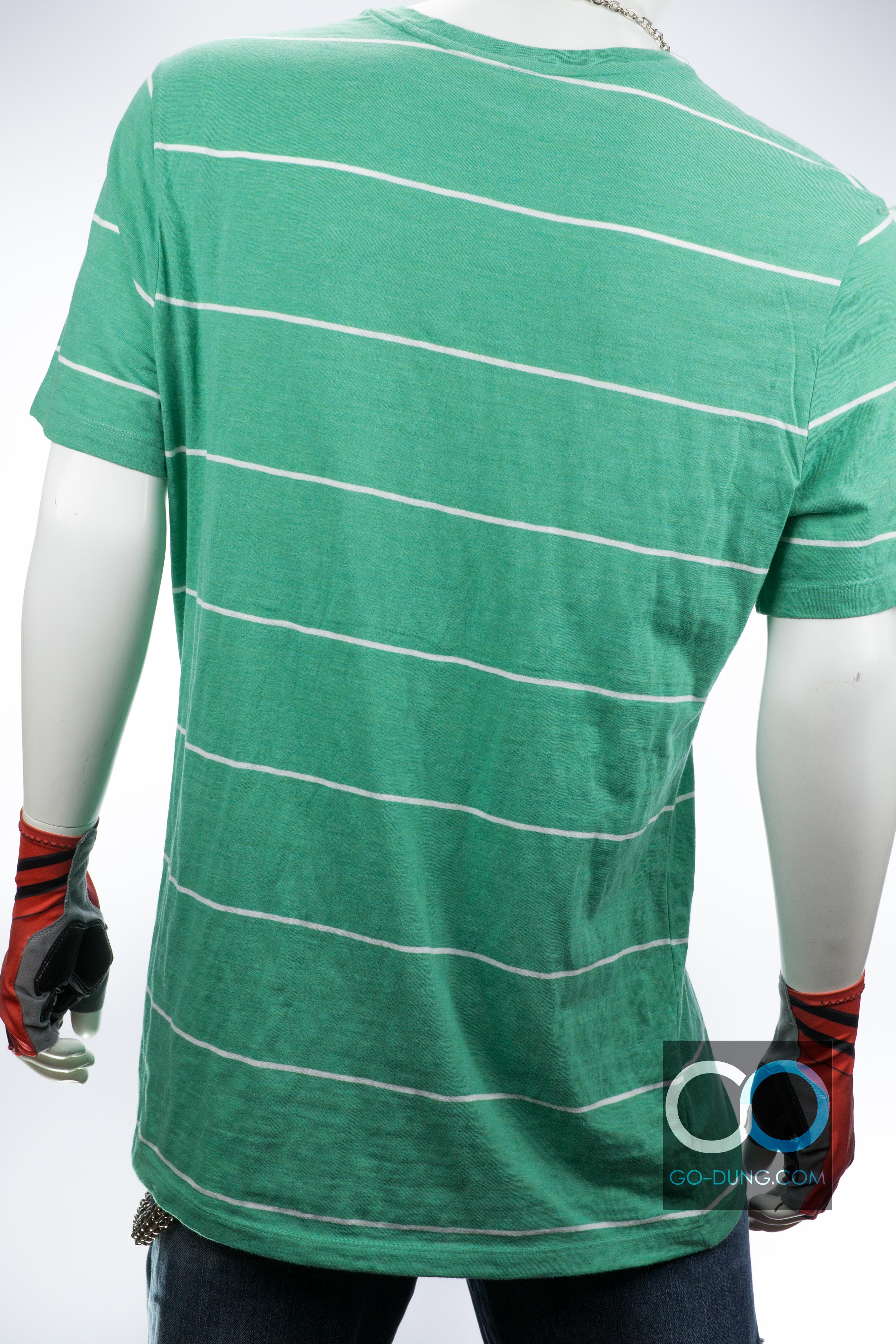 เสื้อยืดแบรนด์เนม USA มือสอง เสื้อลาย มีกระดุม ผ้าเรยอน BANANA REPUBLIC ผ้าสามเนื้อ 25/50/25