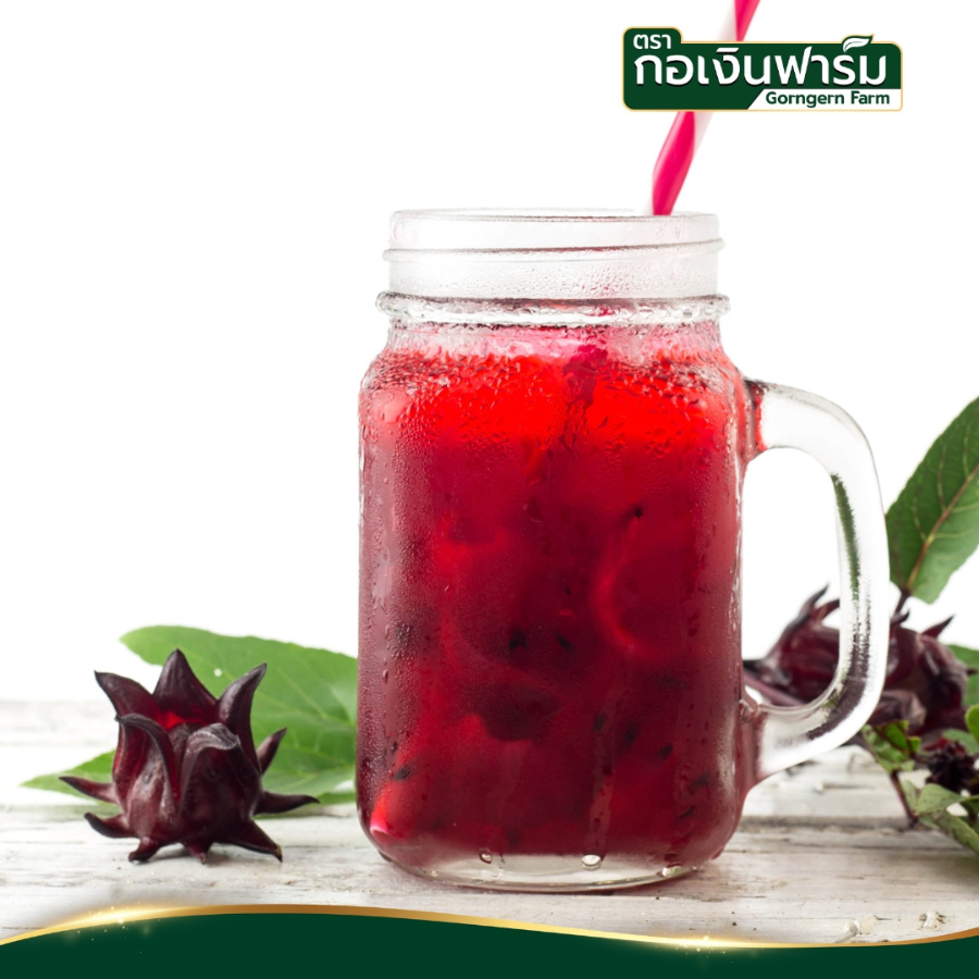 กอเงิน ฟาร์ม กระเจี๊ยบแดงผง ขนาด 200 กรัม Roselle Powder ไม่แต่งสี ไม่แต่งกลิ่น ธรรมชาติ พร้อมใช้ Gorngern Farm