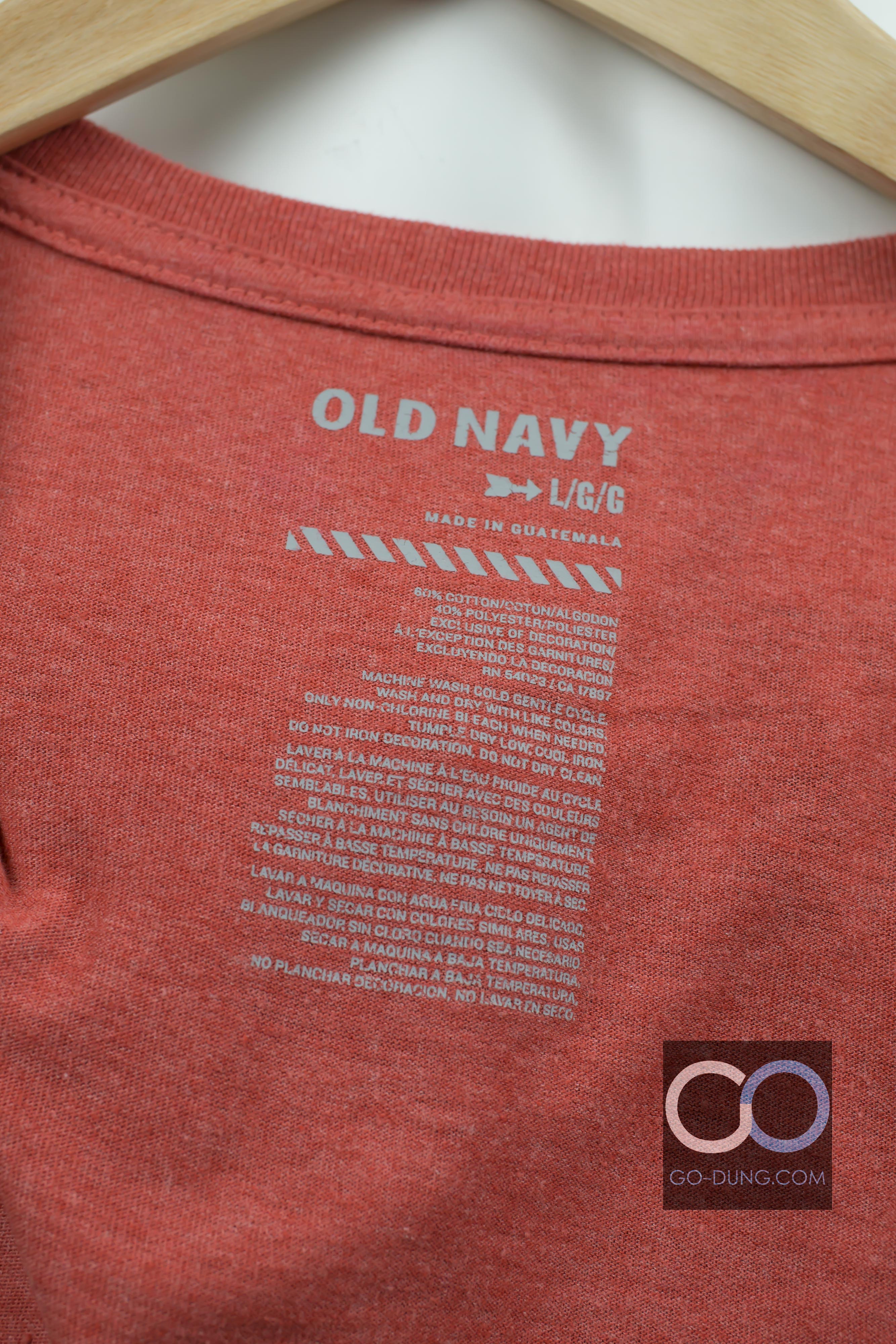 เสื้อยืดแบรนด์มือสอง ผ้าบาง OLD NAVY : FIRE WATER TAVERN N.Y ผ้าผสม 60/40