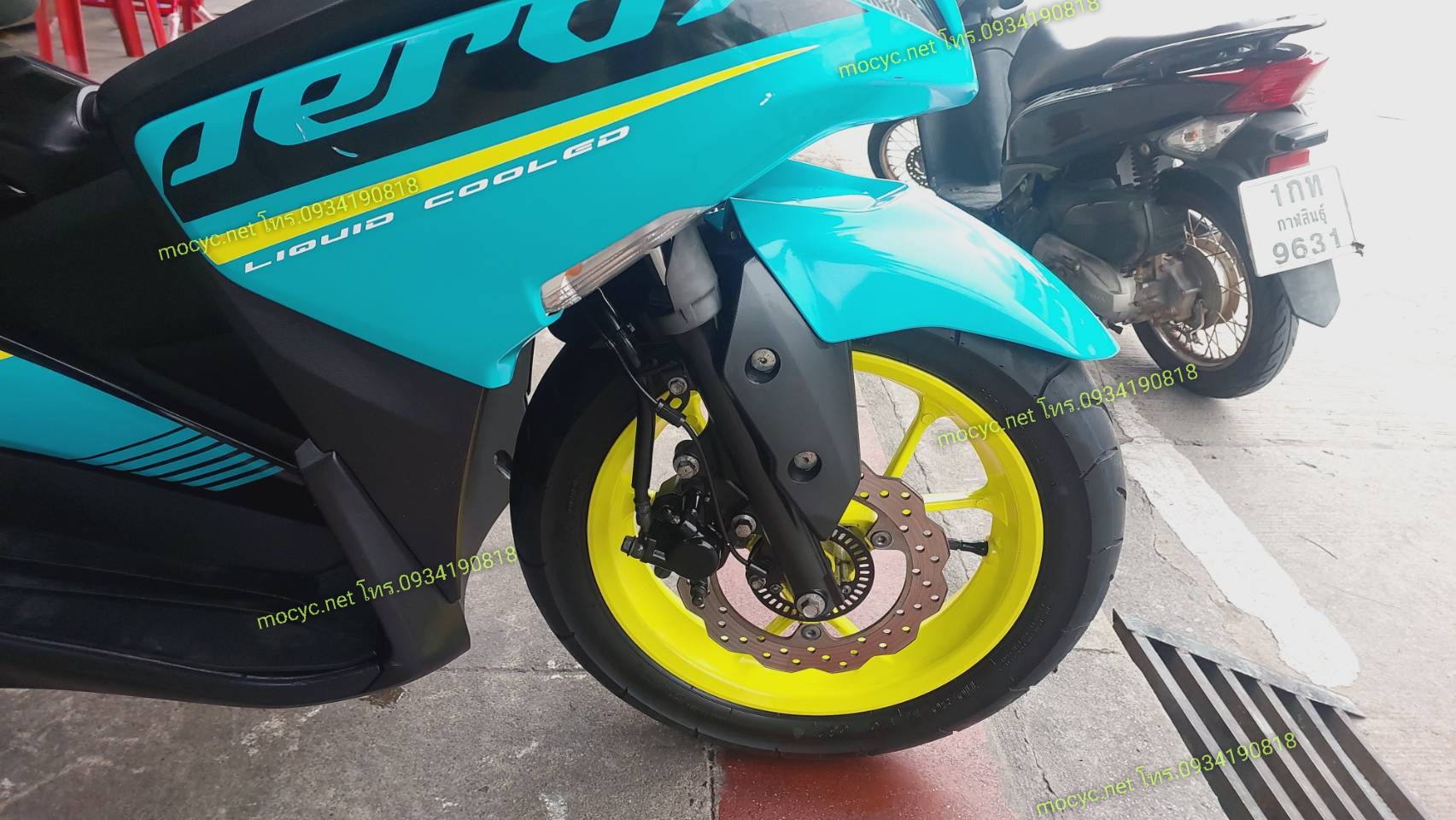 (ปิดการขายครับ) aerox สีเขียว ปี 2019 สภาพสวยไมล์น้อย โอนให้ฟรี