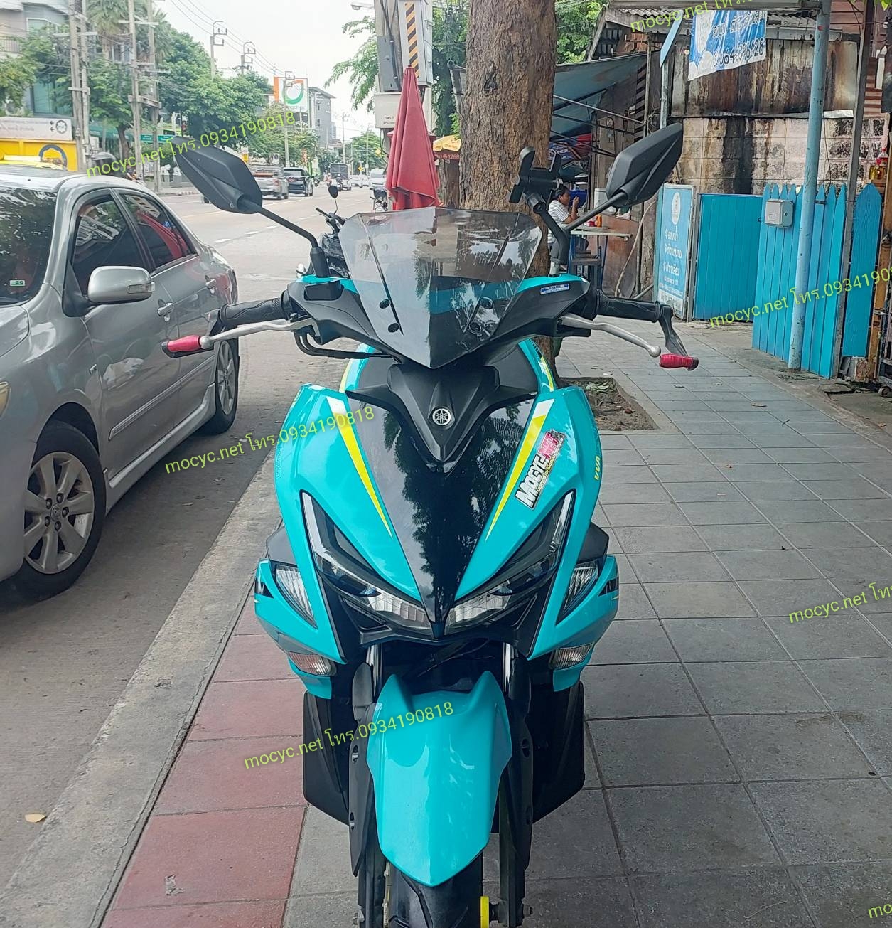 (ปิดการขายครับ) aerox สีเขียว ปี 2019 สภาพสวยไมล์น้อย โอนให้ฟรี