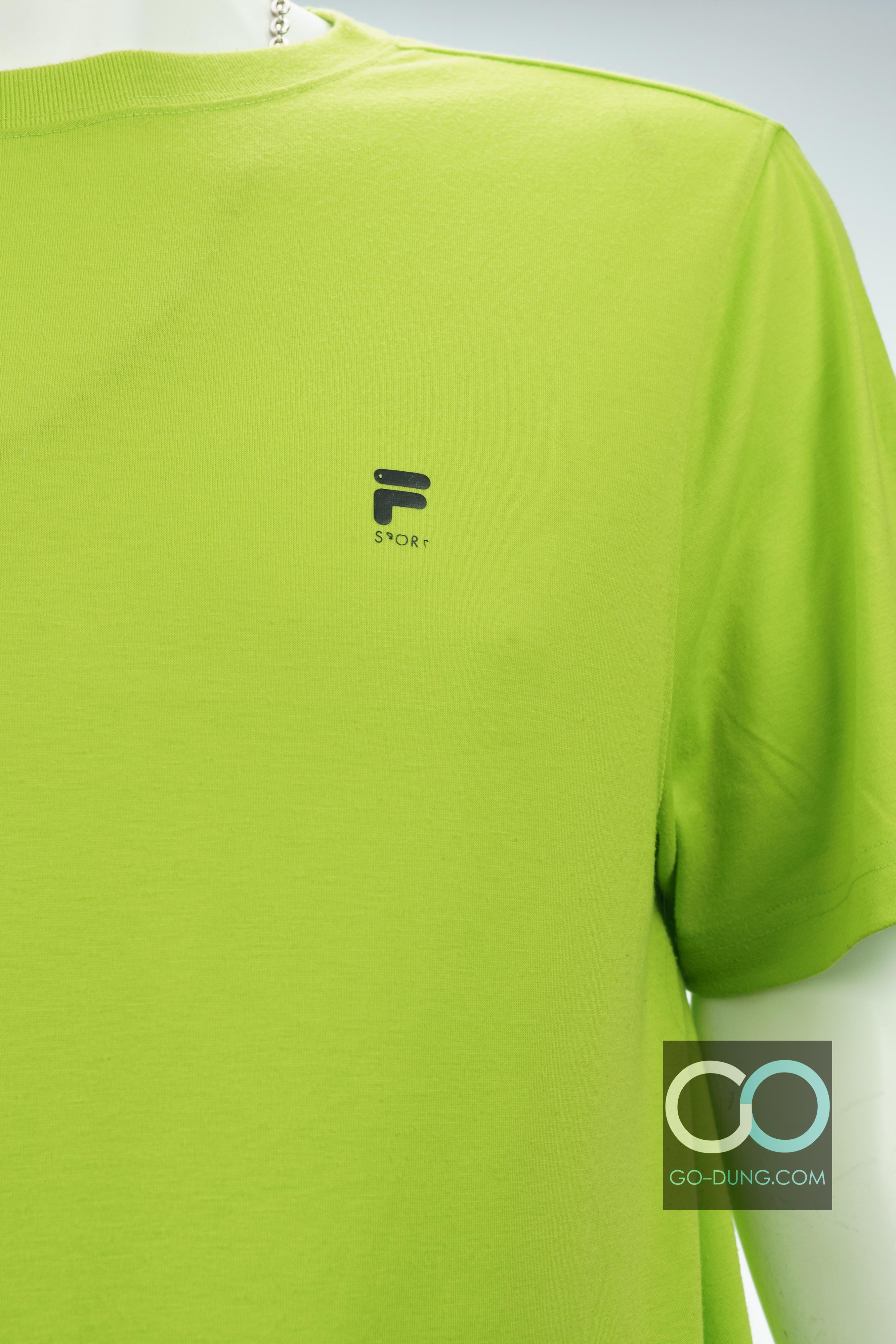 เสื้อยืดมือสองแบรนด์เนม สีพื้น FILA SPORT ผ้าผสม 96/4