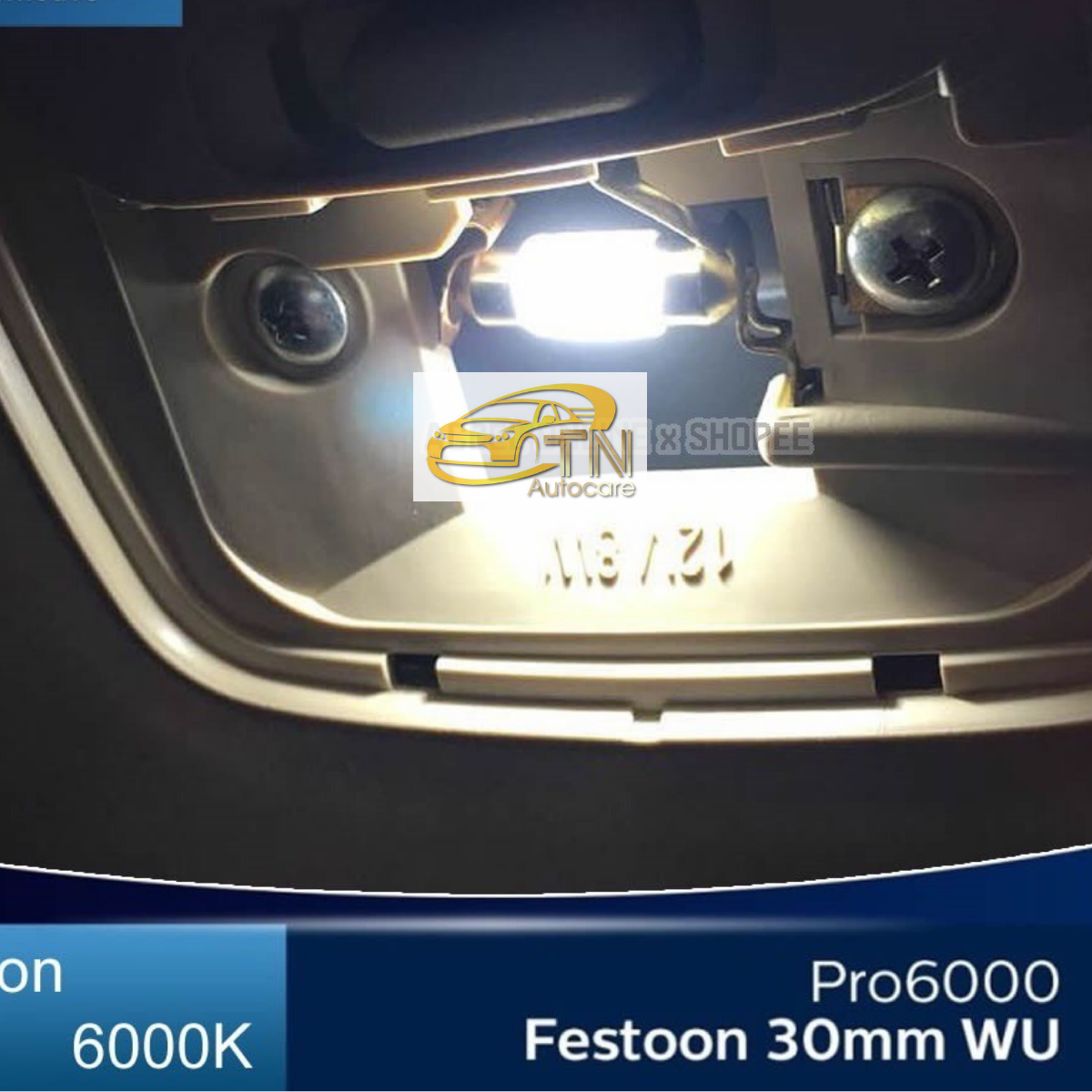 หลอดไฟภายในรถยนต์ PHILIPS Festoon Ultinon pro3000 LED 6000K