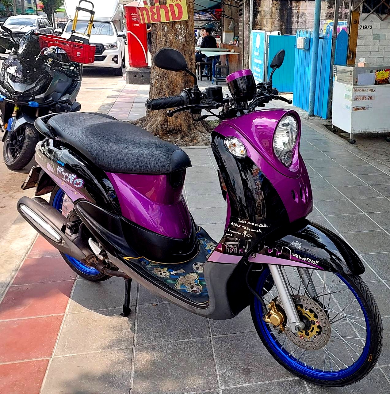 (ปิดการขายก็ได้ครับ) fino สีม่วงดำ ทะเบียนสวย 9966 กรุงเทพมหานคร