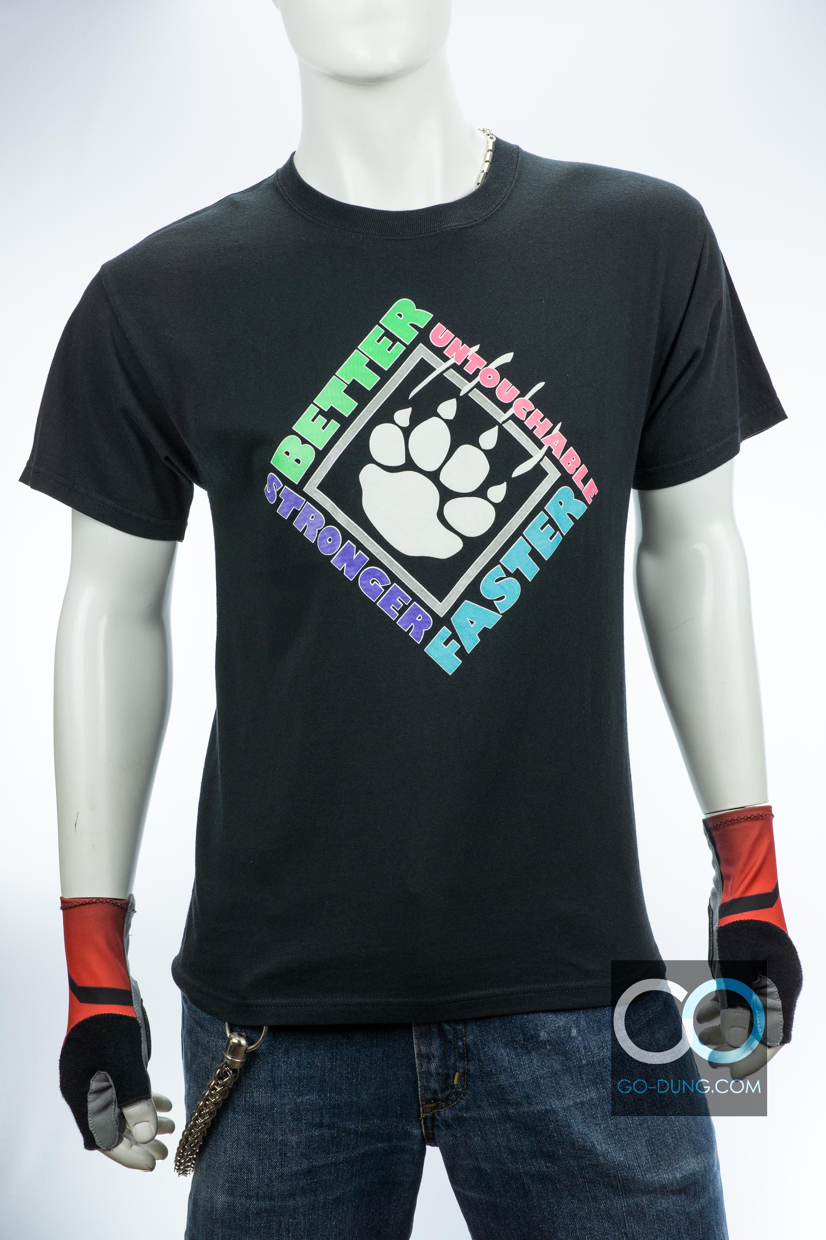 เสื้อยืดผ้าบาง มือสอง HANES : BETTER UNTOUCHABLE STRONGER FASTER ผ้า 50/50