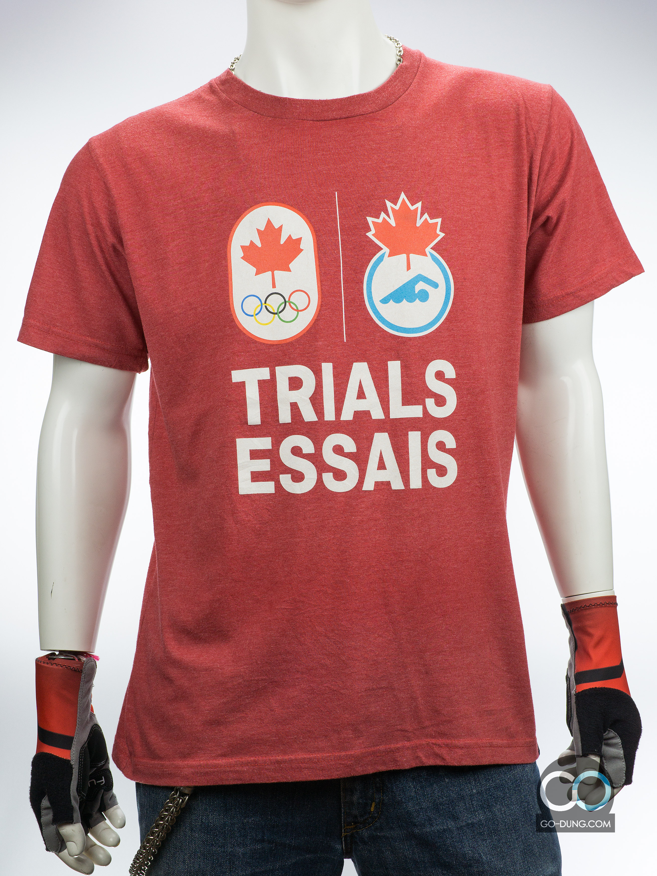 เสื้อยืดมือสอง TRIALS ESSAIS ผ้าบาง ผ้า 50/50
