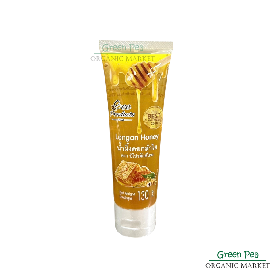 Bee Products Thai น้ำผึ้ง ดอกลำไย ขนาด 130 กรัม Longan Honey หลอดบีบ ทานง่าย พร้อมทานได้เลย