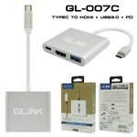GLINK GL-007C Type C To Hdmi USB 3.0+PD