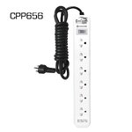 CHALARM TECH CPP656 ปลั๊กไฟ 6 ช่อง 1 สวิตซ์ 5M