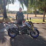 (ปิดการขายครับ) ส่งกาญจนบุรี อีกคัน Yamaha mslaz สีเทา drak edition สีเข้มสวยดุดัน