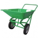 รถเข็นปูนสีเขียว ล้อคู่
