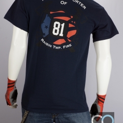 เสื้อยืดดับเพลิงมือสอง GILDAN : RAISIN TWP. FIRE ผ้า 100 คอตตอน