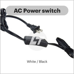 AC plug 8A with switch สีดำ/สีขาว 1.8 เมตร ใช้ต่อหม้อแปลงไฟ (Switching)