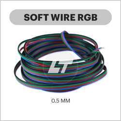 Soft wire RGB 4x0.5mm สายไฟอ่อนสำหรับไฟเปลี่ยนสี (แบ่งขาย/ยกม้วน)