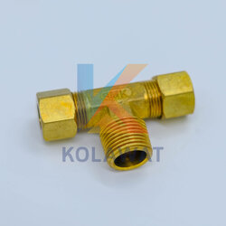 สามทาง2ฝาตาไก่ 3/8" เกลียวด้านข้าง 3/8"