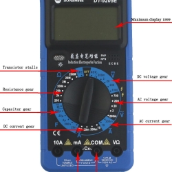 DT-9205E digital multimeter low price digital multimeter