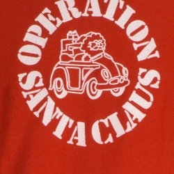 เสื้อยืดผ้าบางวินเทจ STEDMAN 80's : OPERATION SANTA CLAUS ตะเข็บแขนเดี่ยว ตะเข็บชายเสื้อคู่ ผ้า 50/50