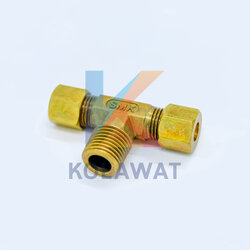 สามทาง2ฝาตาไก่ 1/4" เกลียว 1/4"