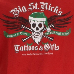 เสื้อยืดมือสอง BIG SAINT NICK's TATTOO & GIFT ผ้า 100 คอตตอน