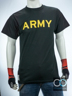 เสื้อยืดทหาร มือสอง ARMY ผ้า 100 โพลี สีดำ หายาก ไม่ค่อยเจอ