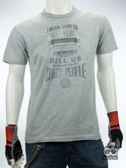 เสื้อยืดมือสอง SUPERNATURAL : KILL US CRAZY PEOPLE ผ้า 100 คอตตอน