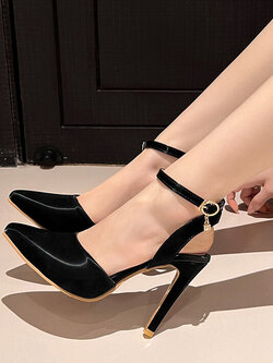 พรีออเดอร์ รองเท้าหัวแหลมส้นสูง รองเท้าส้นแหลมผู้หญิง รองเท้าหัวแหลมไซส์ใหญ่ รองเท้าหัวแหลมส้นสูงไซส์เล็ก 32-50