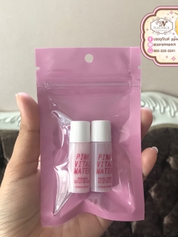 ซองซิป หน้าใส-หลังชมพู ขนาด 3 X 5 นิ้ว